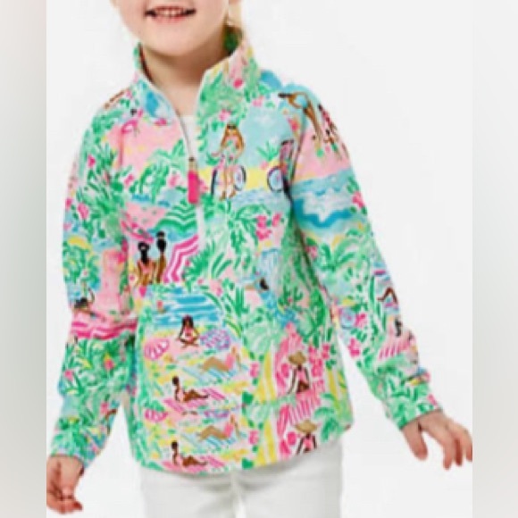 Lilly Pulitzer Girls Half-Zip Pullover - Picture 2 of 6